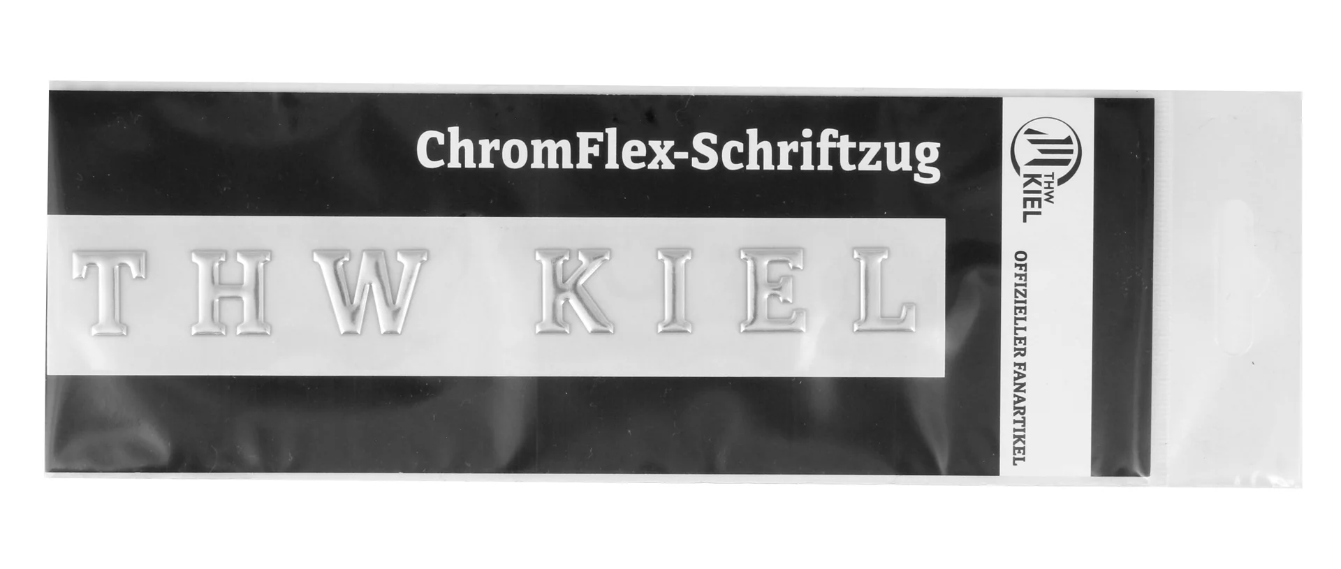 Autoaufkleber Chromflex THW KIEL silber