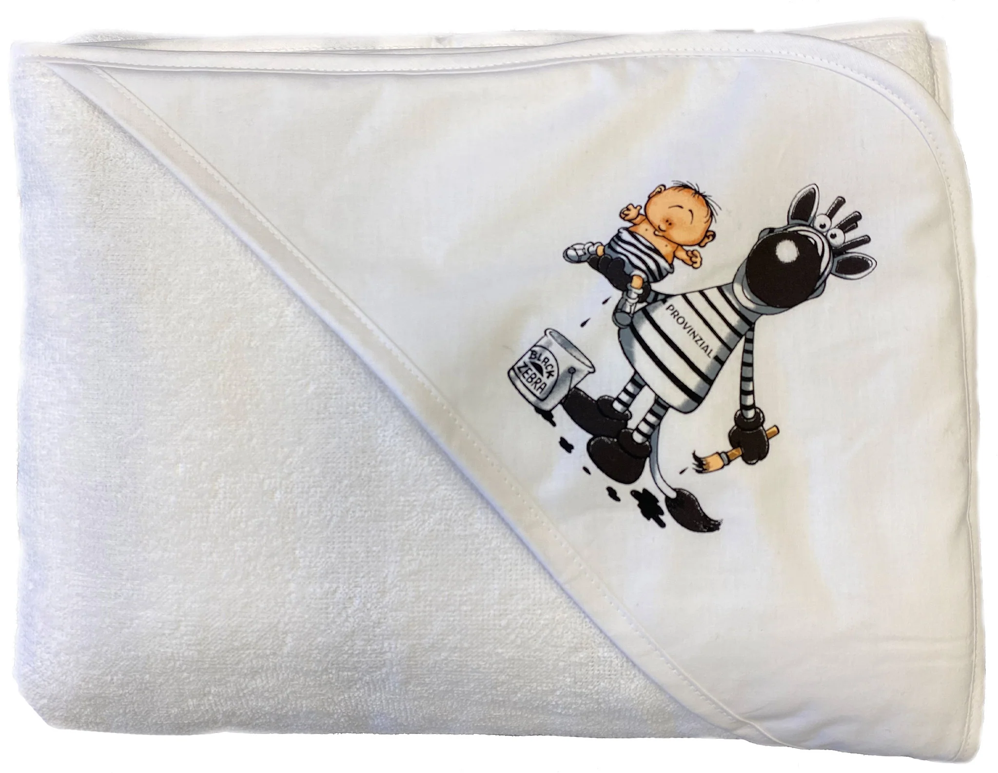 Baby Badetuch gestreift mit Hein Daddel Motiv