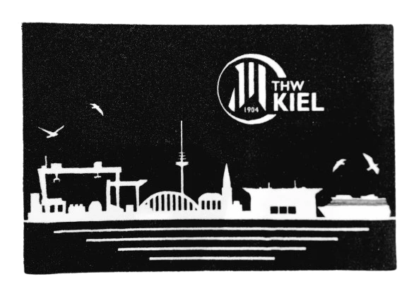 Fußmatte Skyline schwarz
