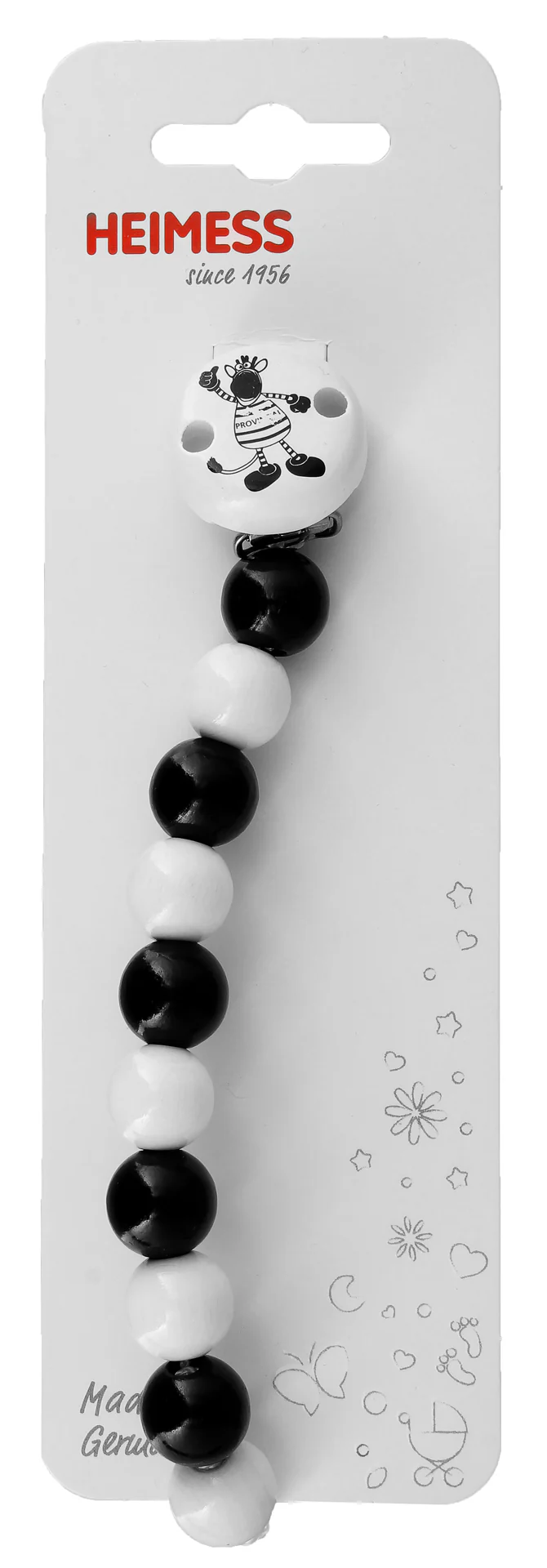 Schnullerkette schwarz-weiß