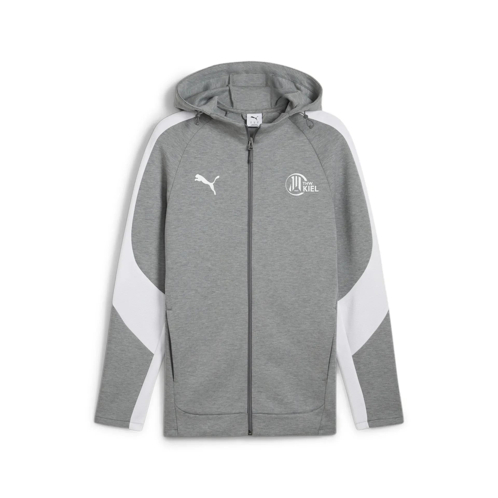 teamEVOSTRIPE Hooded Jacket Medium Gray Heather